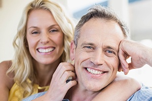 Smiling man and woman