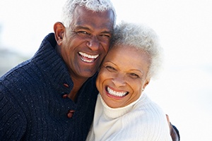 Smiling mature couple