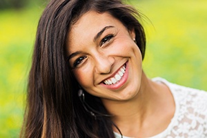 Woman with beautiful smile