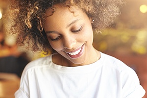 Young woman with flawless smile