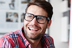 Young man with flawless smile