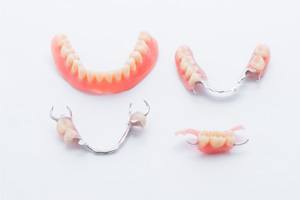 various types of dentures  