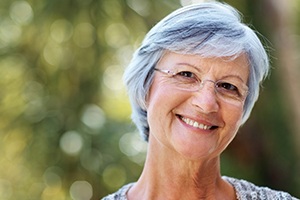 Senior woman with flawless smile