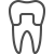 Animated tooth with dental crown icon