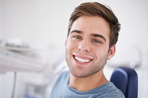 Smiling child in dental chair