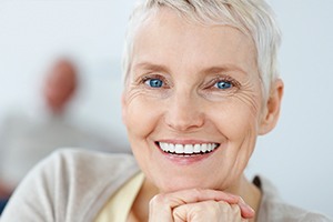 Senior woman with healthy smile